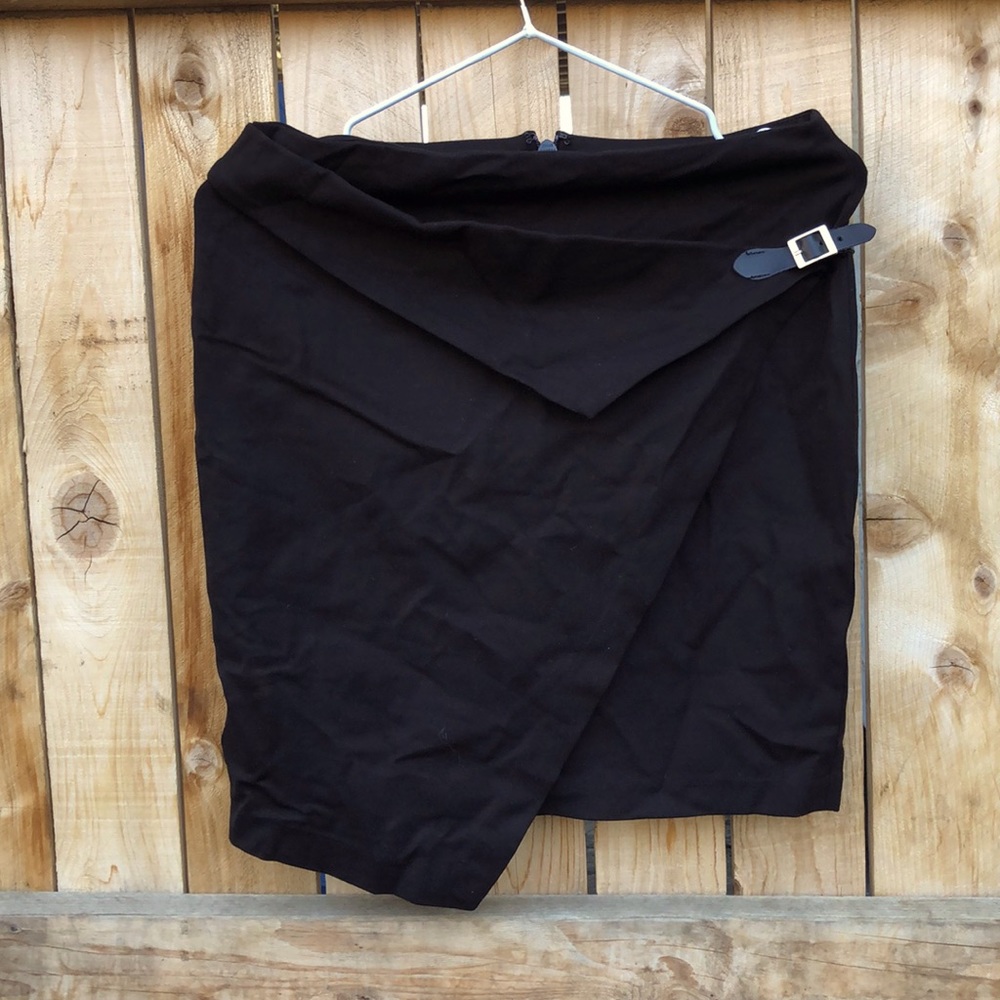 Mini wrap look stretchy skirt